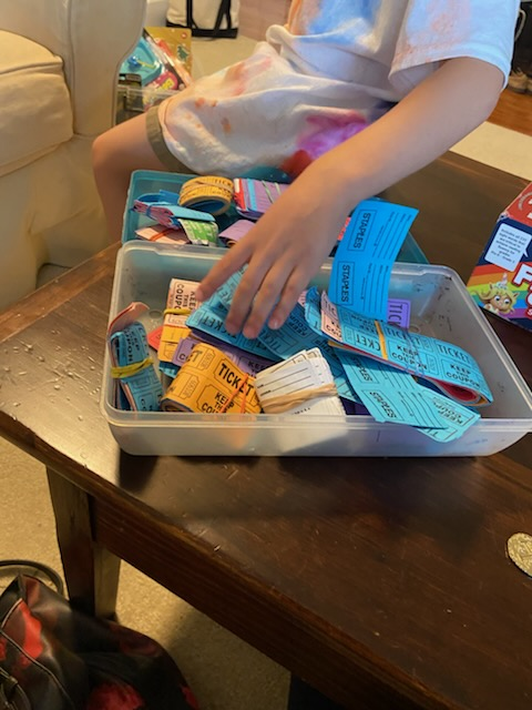 Student working independently on a worksheet